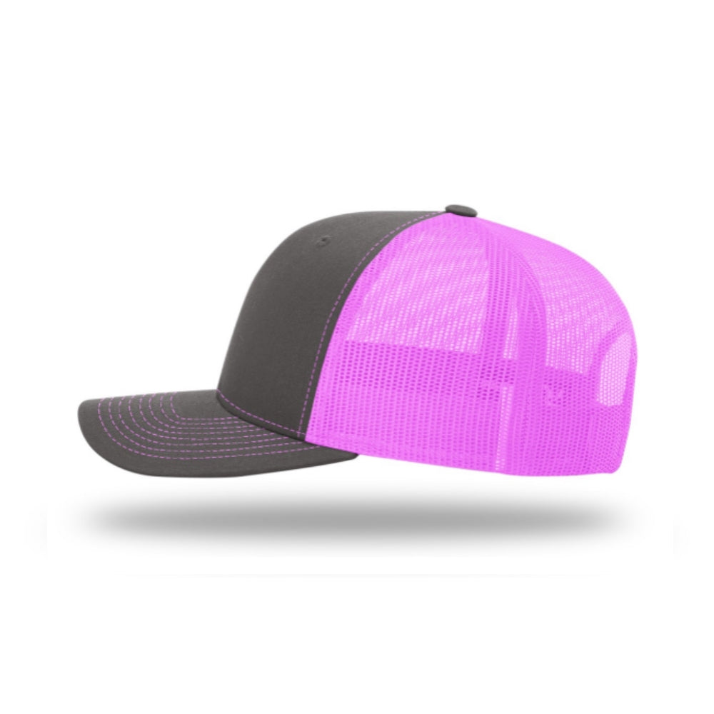 Hunt Montana - Snapback Hat - Charcoal/Neon Pink - DEER ANTLER – HUNT  MONTANA