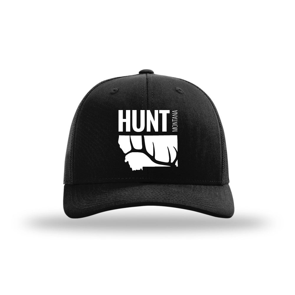 Hunt Montana - Snapback Hat - Black - ELK SHED ANTLER