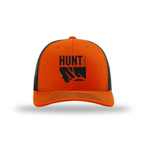Hunt Montana - Snapback Hat - Orange/Black - DEER ANTLER