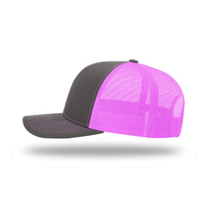 Hunt Montana - Snapback Hat - Charcoal/Neon Pink - ELK SHED ANTLER