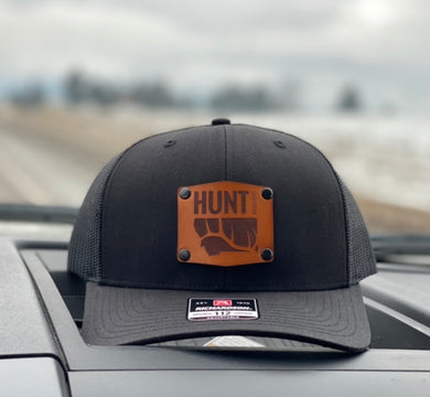HUNT MONTANA - PREMIUM LEATHER PATCH ELK HAT - THE TOWN HAT